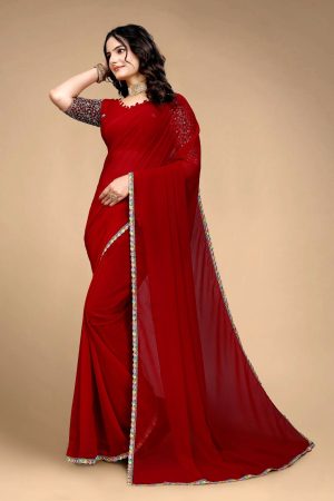 Embellished Pure Georgette Saree